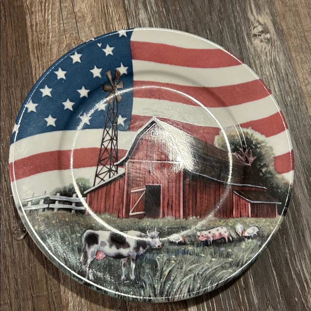 $10 2/$15 Farm barn farmhouse American plates collector HG102